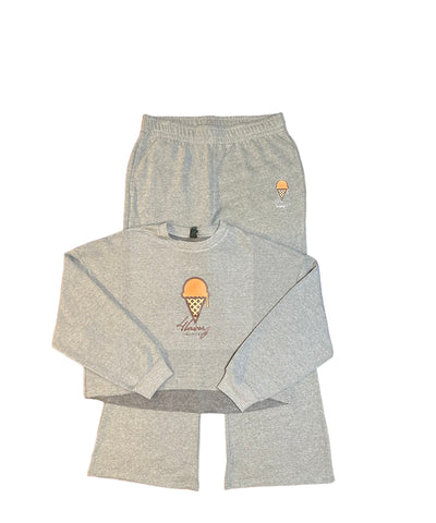 Ice cream peanut butter Crop top set