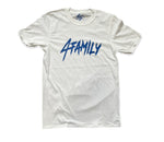 White/Royal Blue 4Family Tee