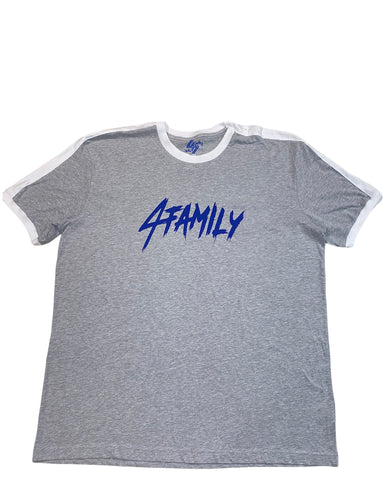 Royal Blue/Grey/White 4Family Tee